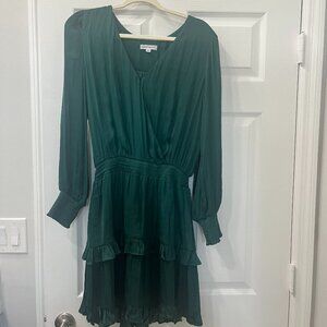Green satiny Short Dress - Like New - Size M